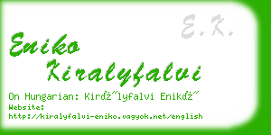 eniko kiralyfalvi business card